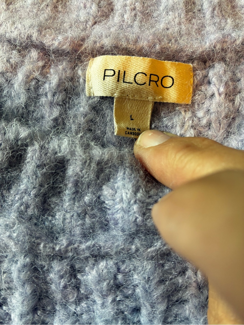 Pilcro Anthropologie The Blake Lavender Balloon Sleeve Sweater L - Picture 3 of 4